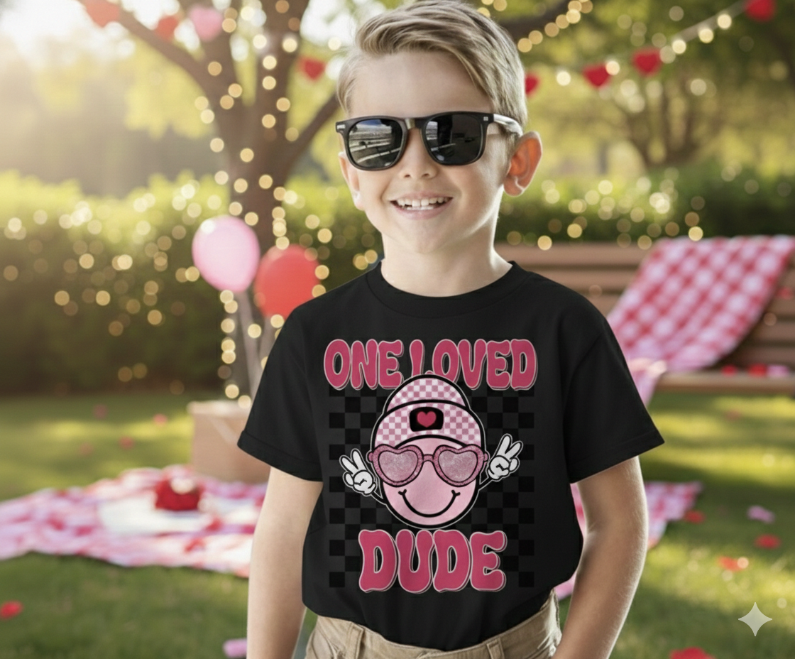 One Loved Dude Boys Valentine’s T-Shirt