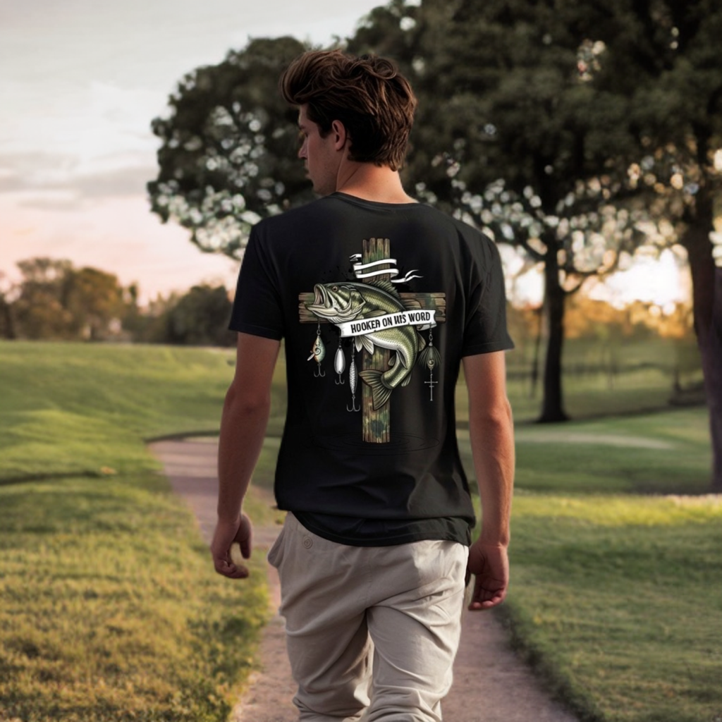 Hooked on His Word T-Shirt – Faith-Based Christian Tee