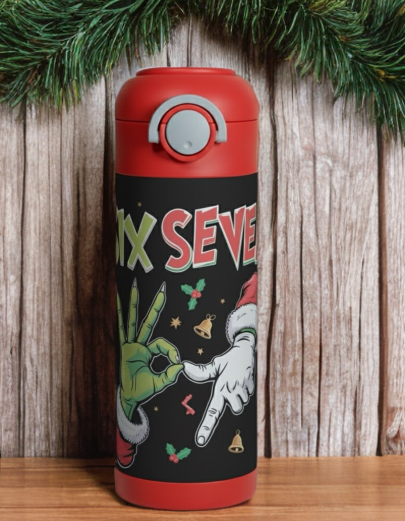 67 Grinch Santa Kids Tumbler – Fun Holiday Cup for Little Whos