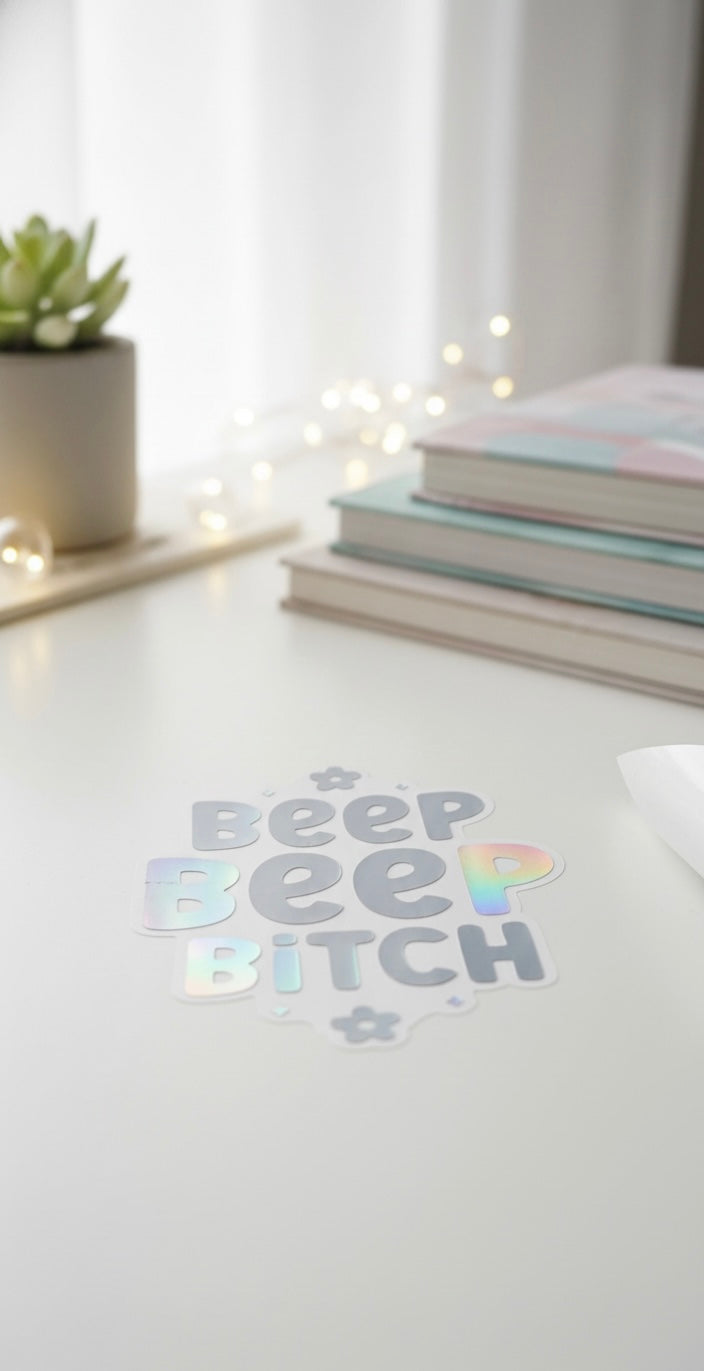 Beep Beep Bitch Car Decal – Funny Sassy Vinyl Sticker