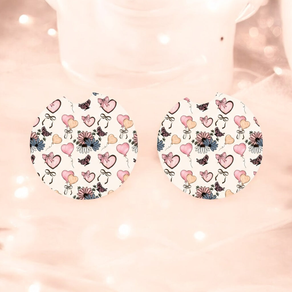 Coquette Valentine Car Coasters