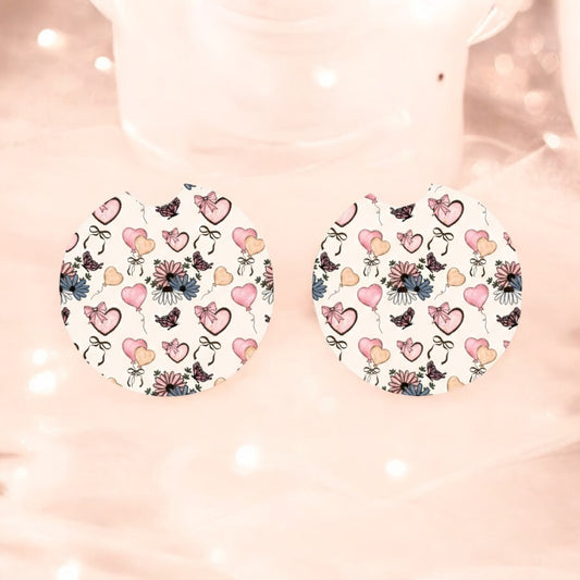 Coquette Valentine Car Coasters