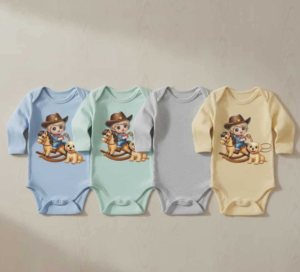 Baby Cowboy Rocking Horse Onesie | Western infant Onesie