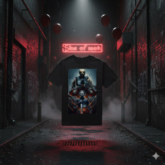 Michael Myers & Jason Horror Tee – Slasher Legends Graphic Shirt