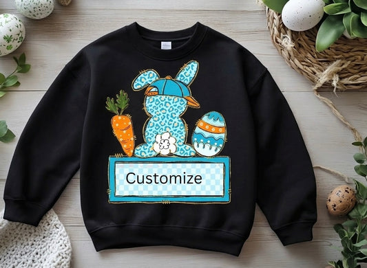 Custom Name Bunny Boys Crewneck
