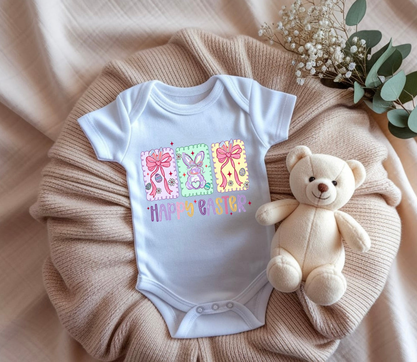 Coquette Easter Baby Onesie
