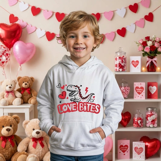 Love Bites Kids Hoodie – Cute Valentine’s Sweatshirt