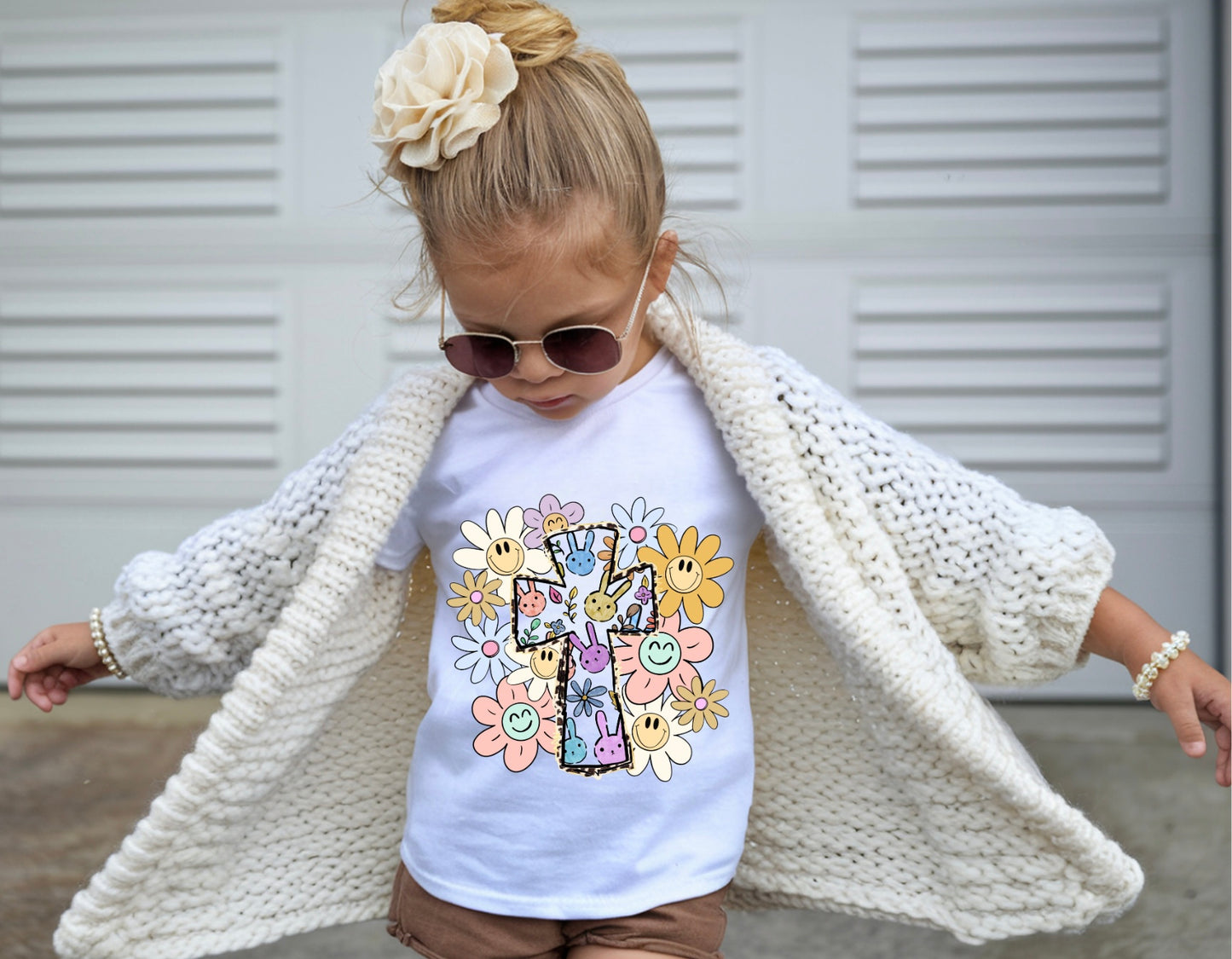 Easter Cross Kids T-Shirt – Faith-Based Easter Tee
