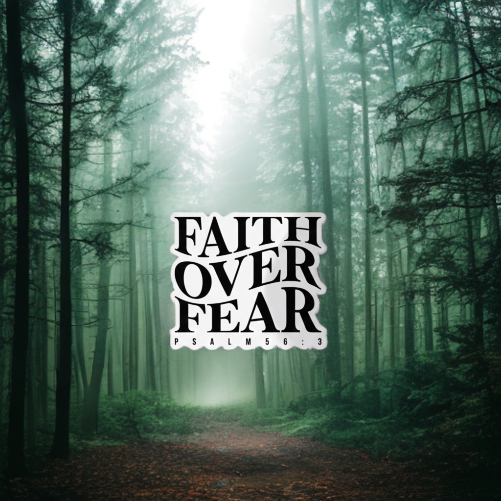 Faith Over Fear Car Decal – Christian Vinyl Sticker