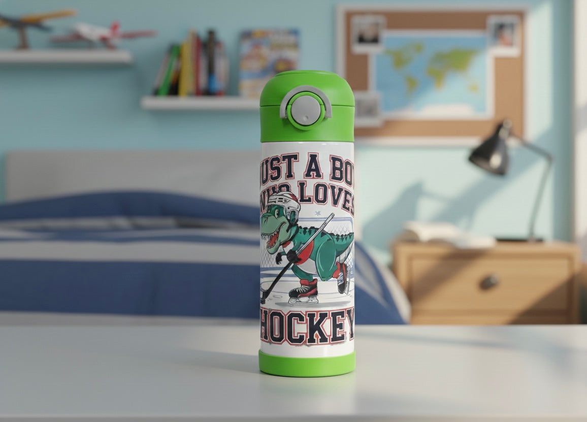 Just a Boy Who Loves Hockey Kids Tumbler – Sports-Themed Drinkware