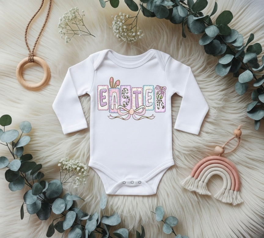 Coquette Easter Long Sleeve Onesie