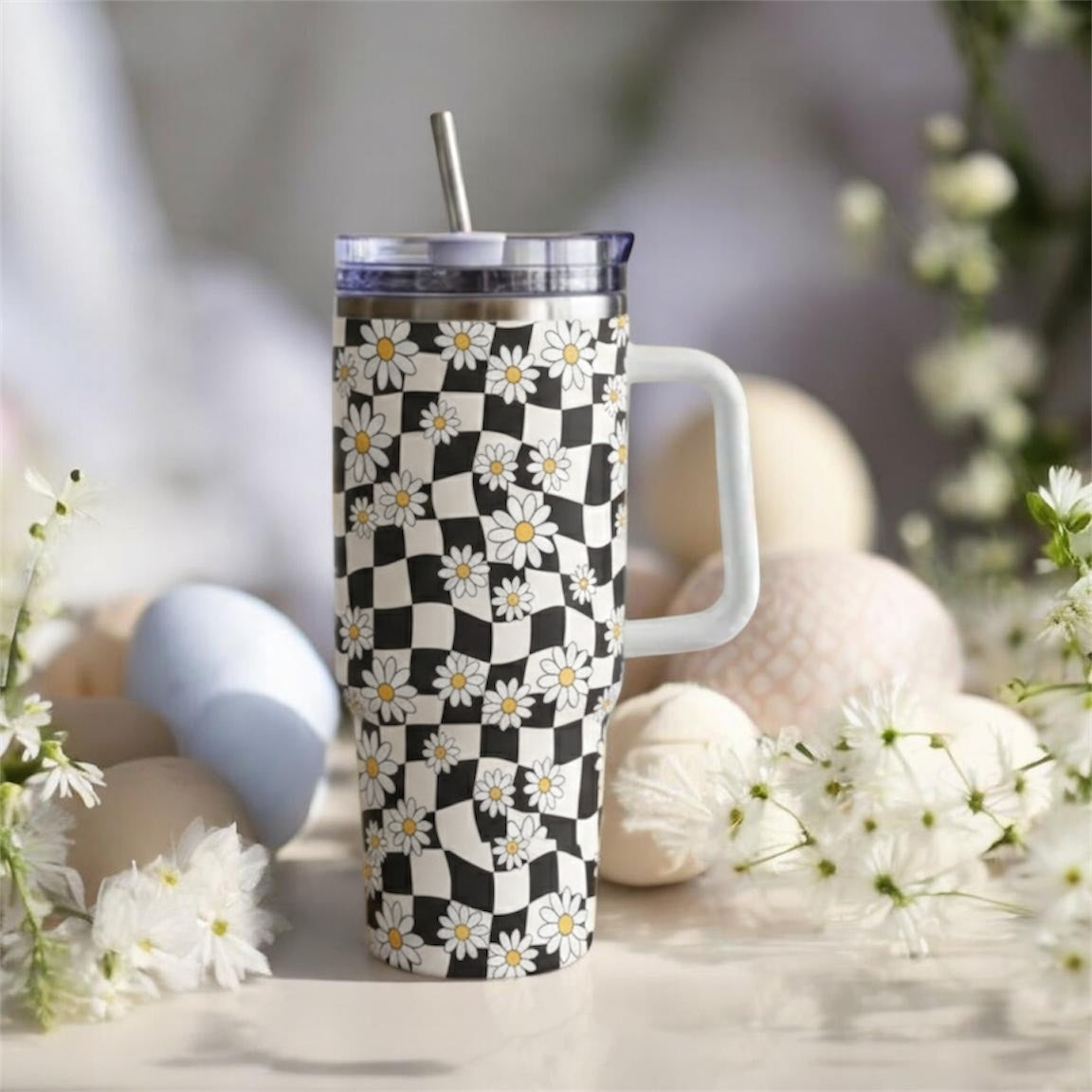 Daisy Checkered 30oz Tumbler