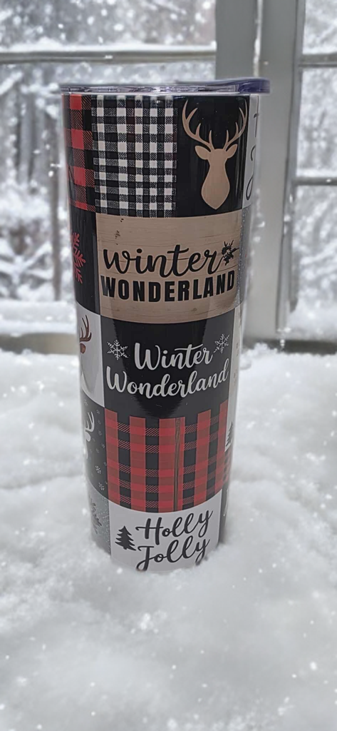 Holly Jolly 20oz Tumbler- Festive design