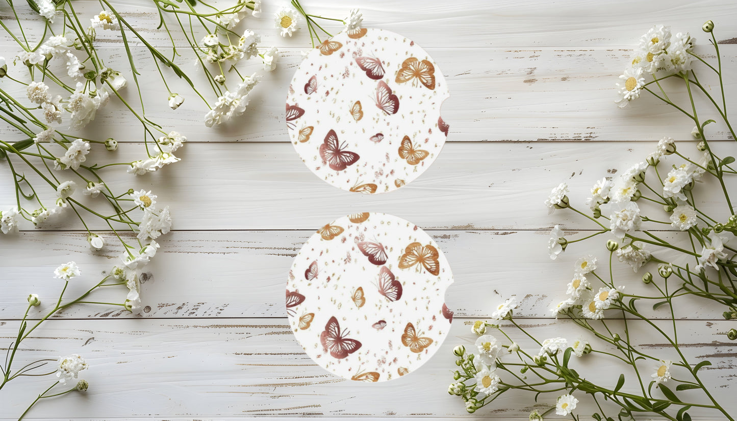Butterfly Car Coasters – 2 Pack