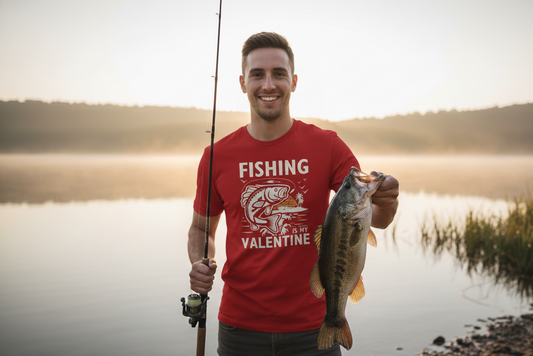 Fishing Is My Valentine T-Shirt – Funny Valentine’s Graphic Tee