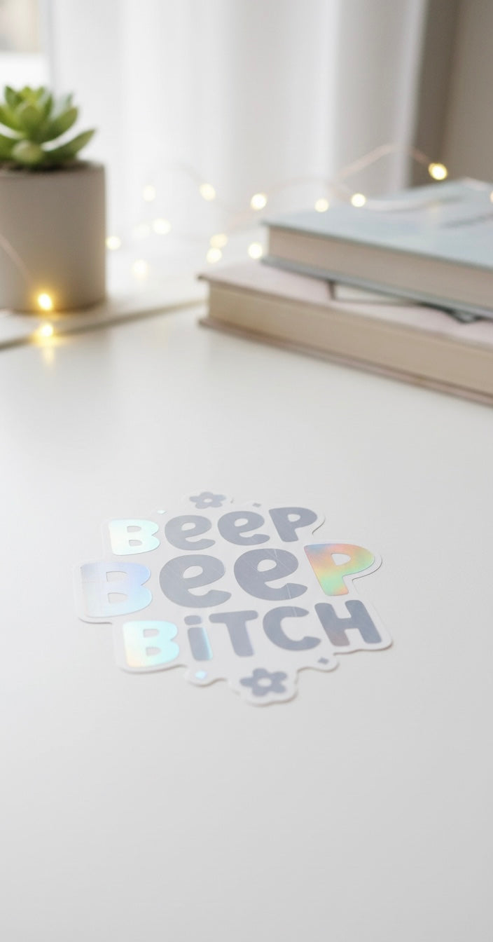 Beep Beep Bitch Car Decal – Funny Sassy Vinyl Sticker