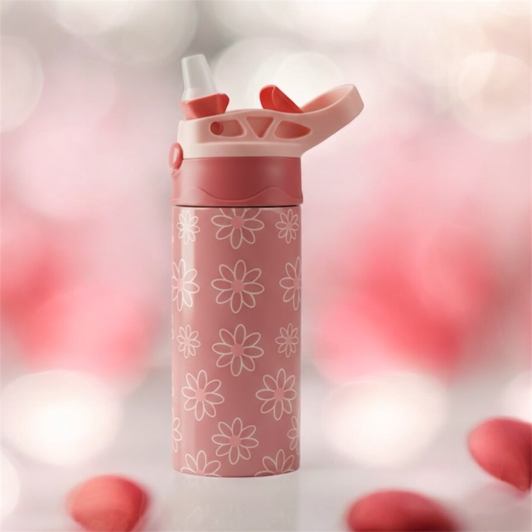Pink Daisy Kids Valentine’s Tumbler