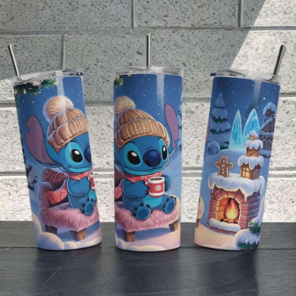 Stitch Christmas 20oz Tumbler – Holiday Disney Drinkware