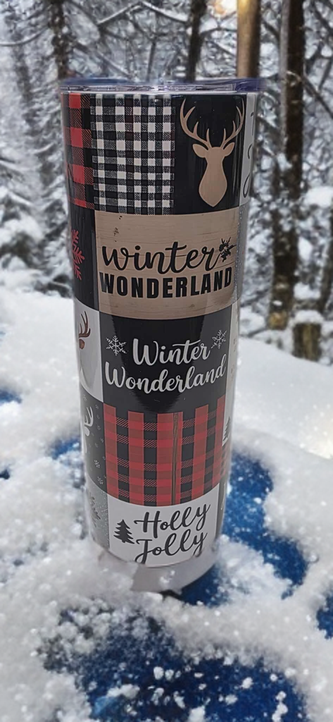Holly Jolly 20oz Tumbler- Festive design