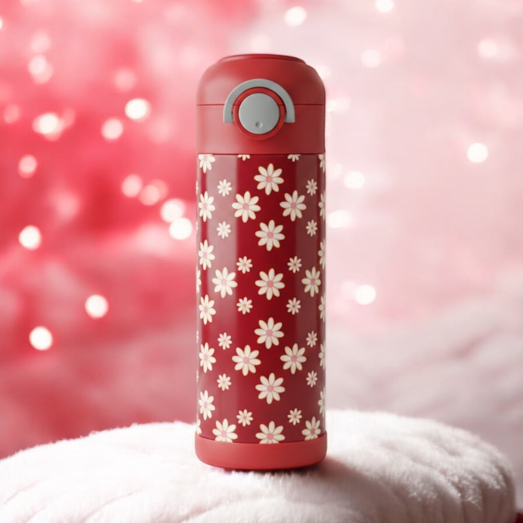 Red Daisy Valentine Kids Tumbler