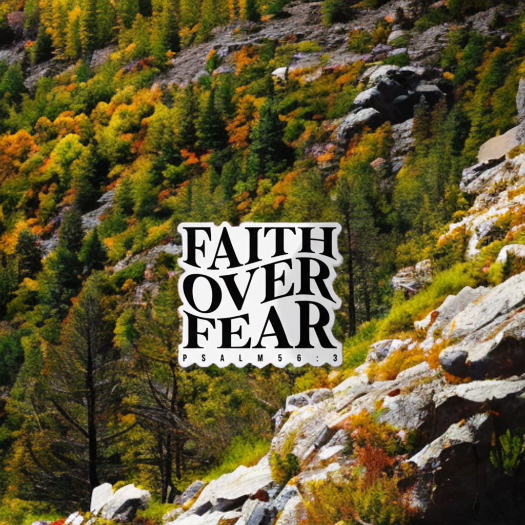 Faith Over Fear Car Decal – Christian Vinyl Sticker