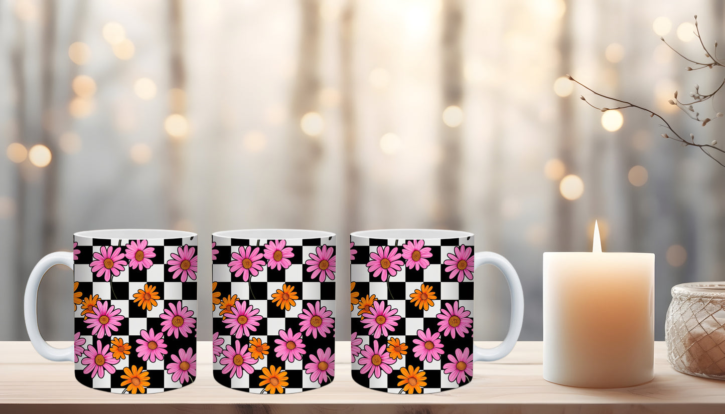 Floral Coffee Cup – 11oz