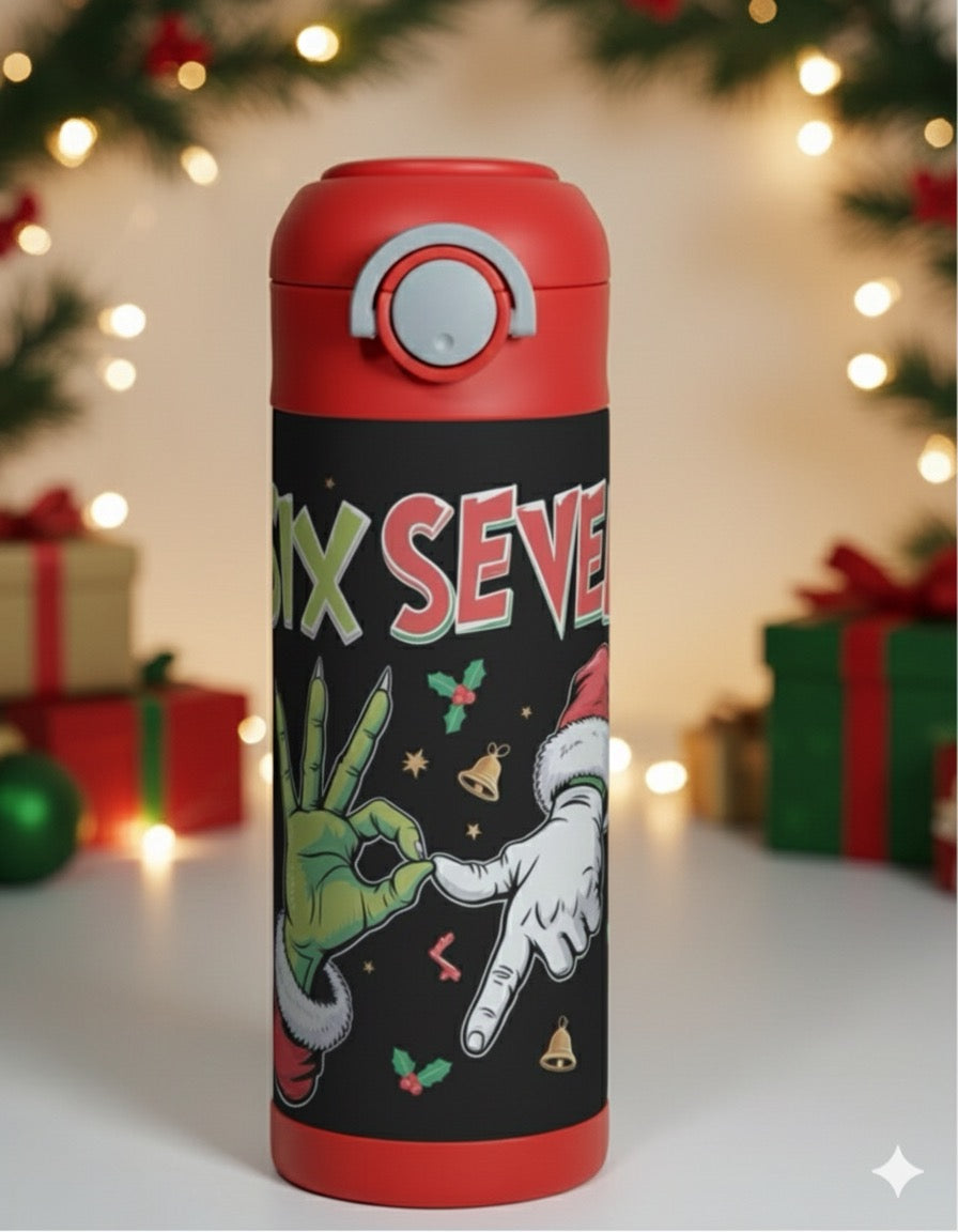 67 Grinch Santa Kids Tumbler – Fun Holiday Cup for Little Whos