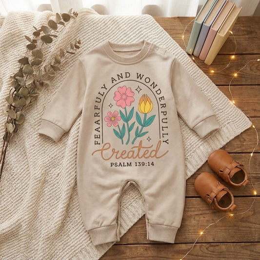 Fearfully and Wonderfully Created Baby Onesie – Psalm 139:14