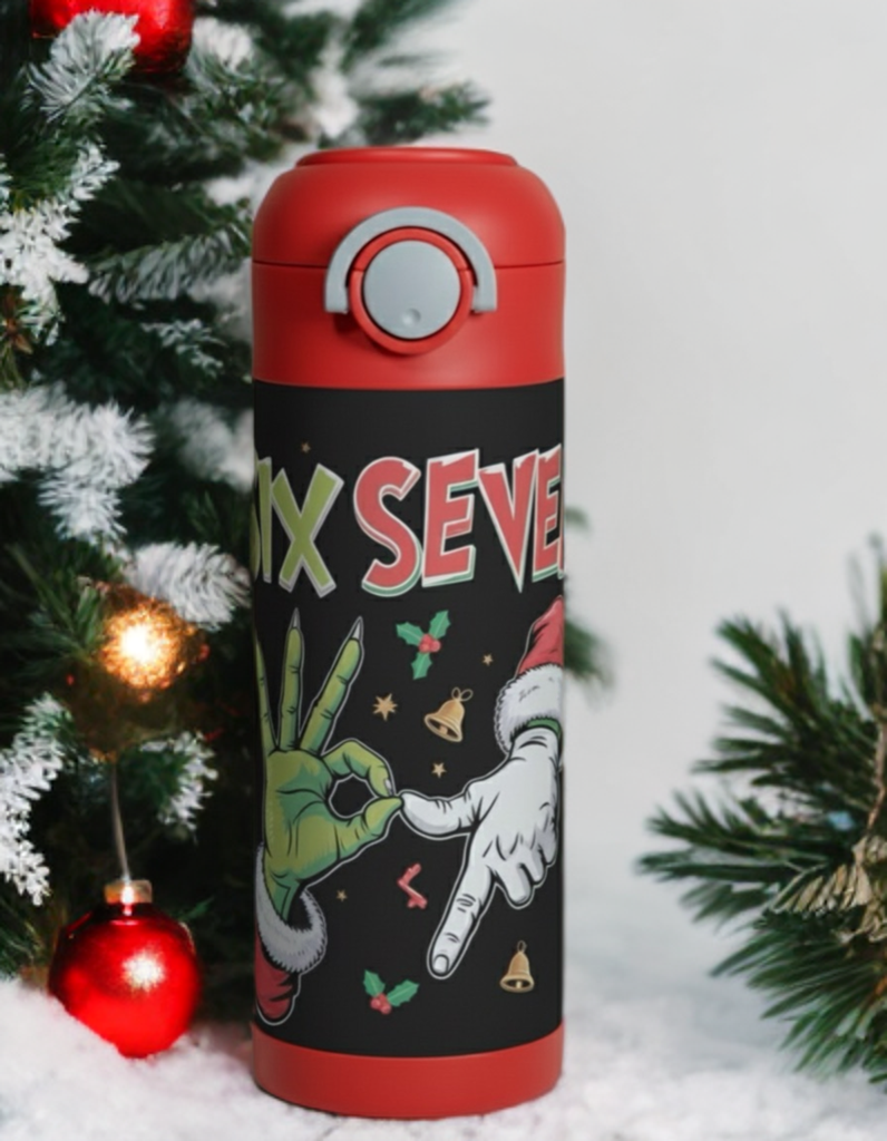 67 Grinch Santa Kids Tumbler – Fun Holiday Cup for Little Whos