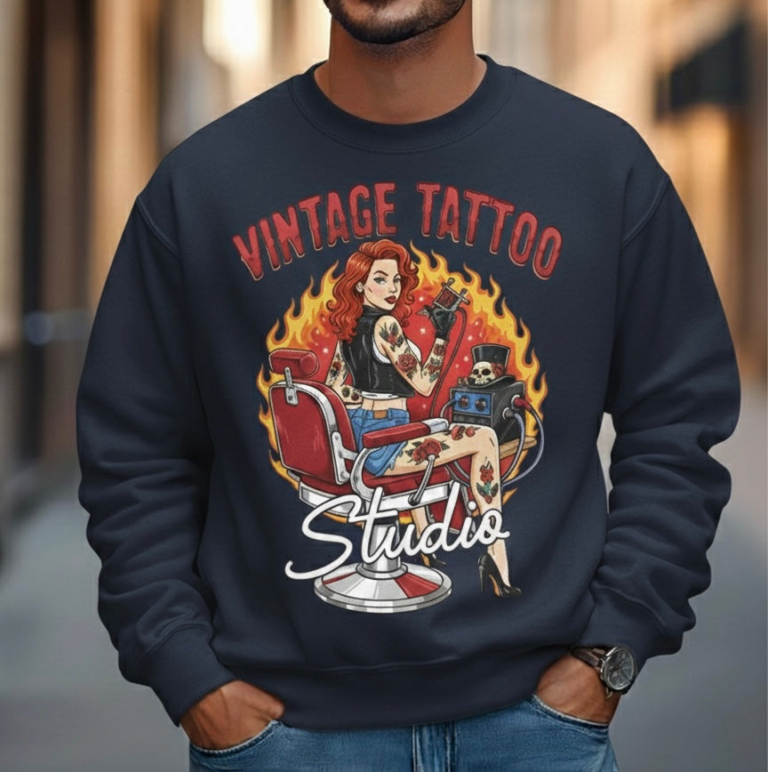 Vintage Tattoo Studio Crewneck