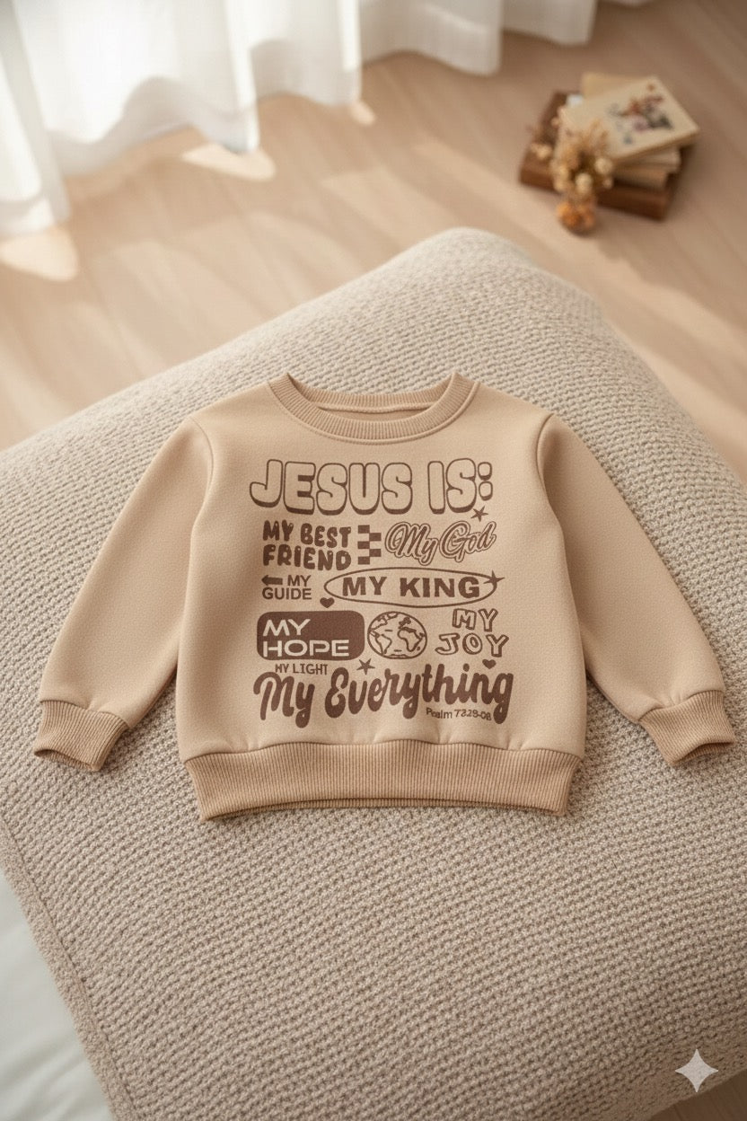 Jesus Is My Toddler Crewneck – Faith-Based Christian Sweatshirt
