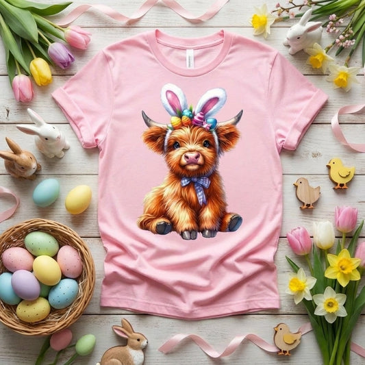 Highland Easter Cow T-Shirt – Easter Cow Graphic Tee