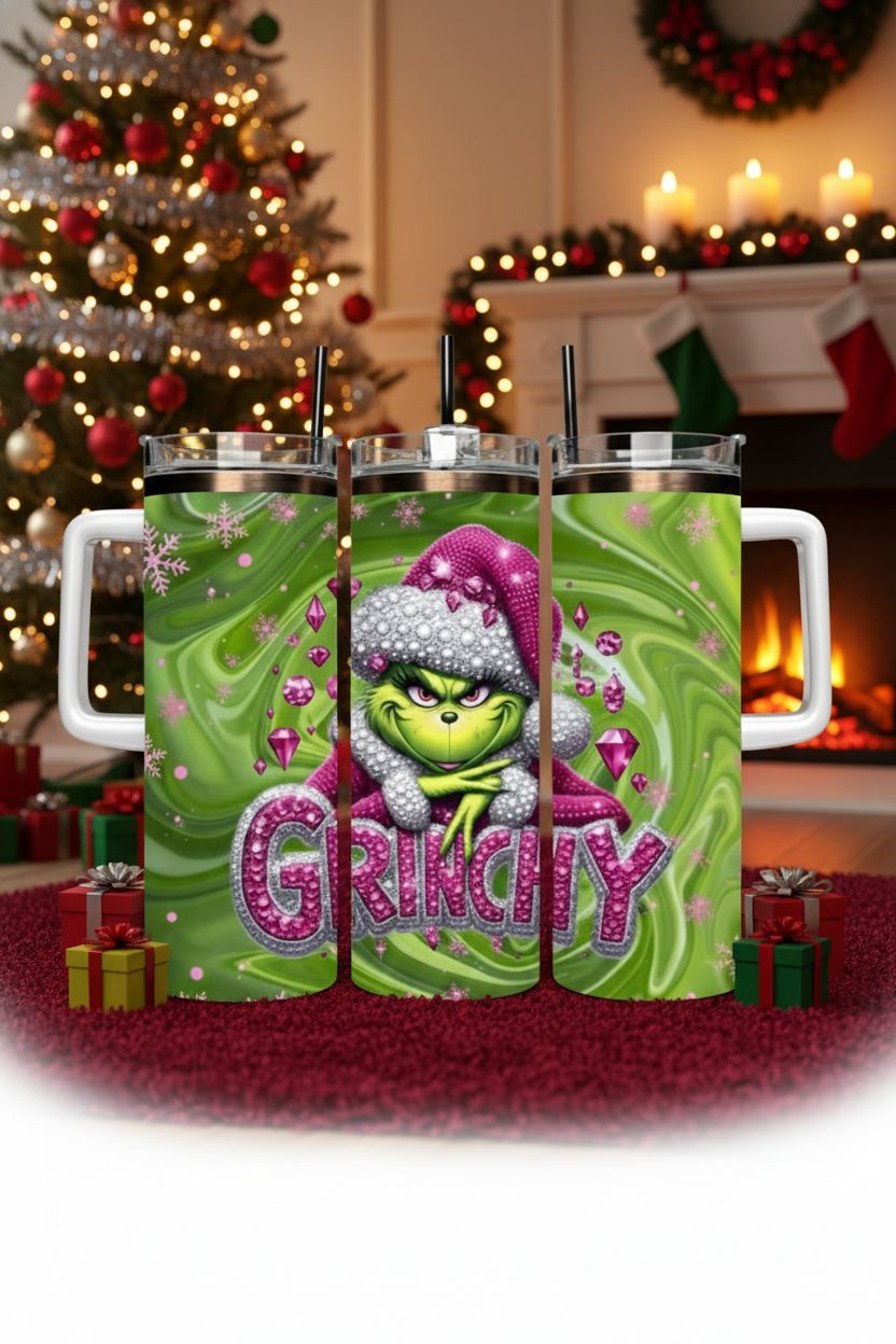 Grinch 30oz Tumbler – Large Holiday Stainless Steel Cup