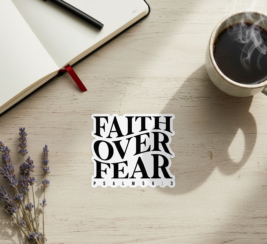 Faith Over Fear Car Decal – Christian Vinyl Sticker