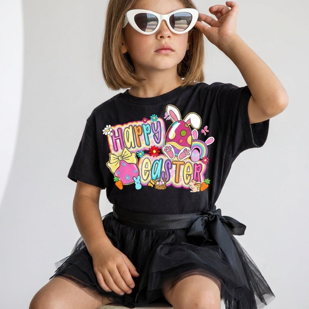 Happy Easter Coquette Girls Medium Basket
