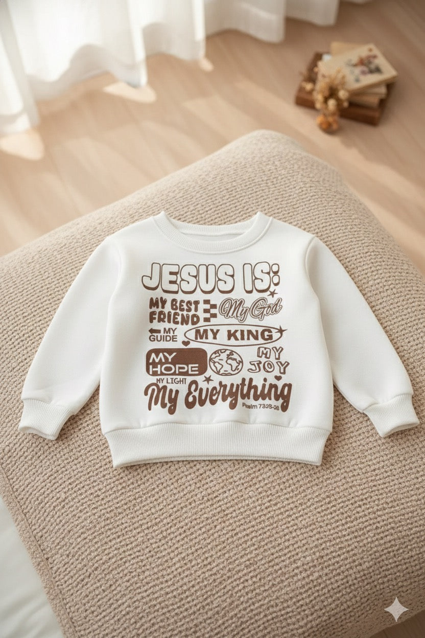 Jesus Is My Toddler Crewneck – Faith-Based Christian Sweatshirt