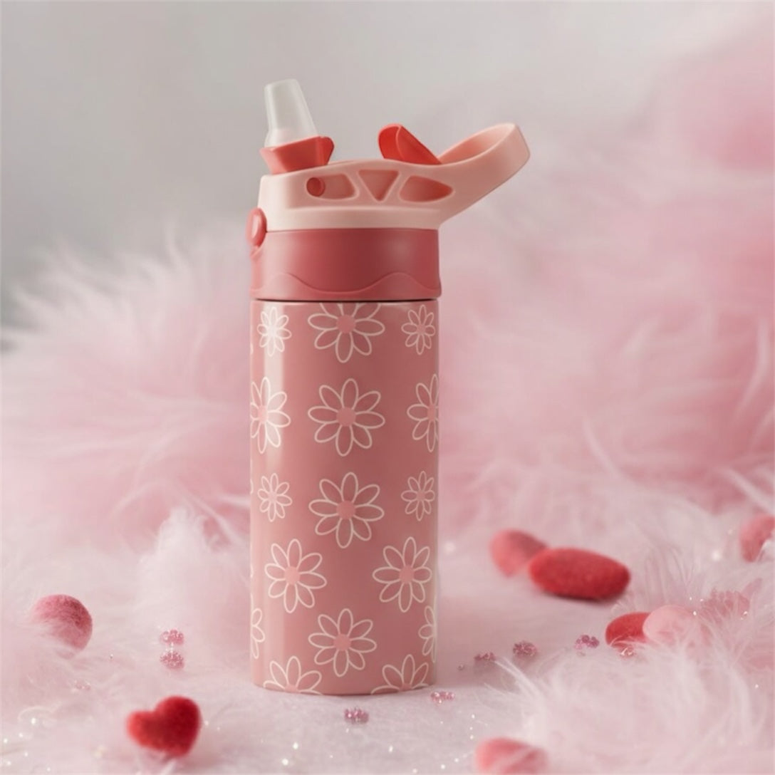 Pink Daisy Kids Valentine’s Tumbler