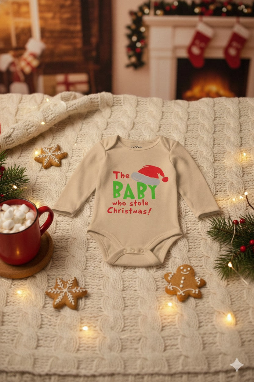 Baby Who Stole Christmas Onesie – Holiday Infant Onesie