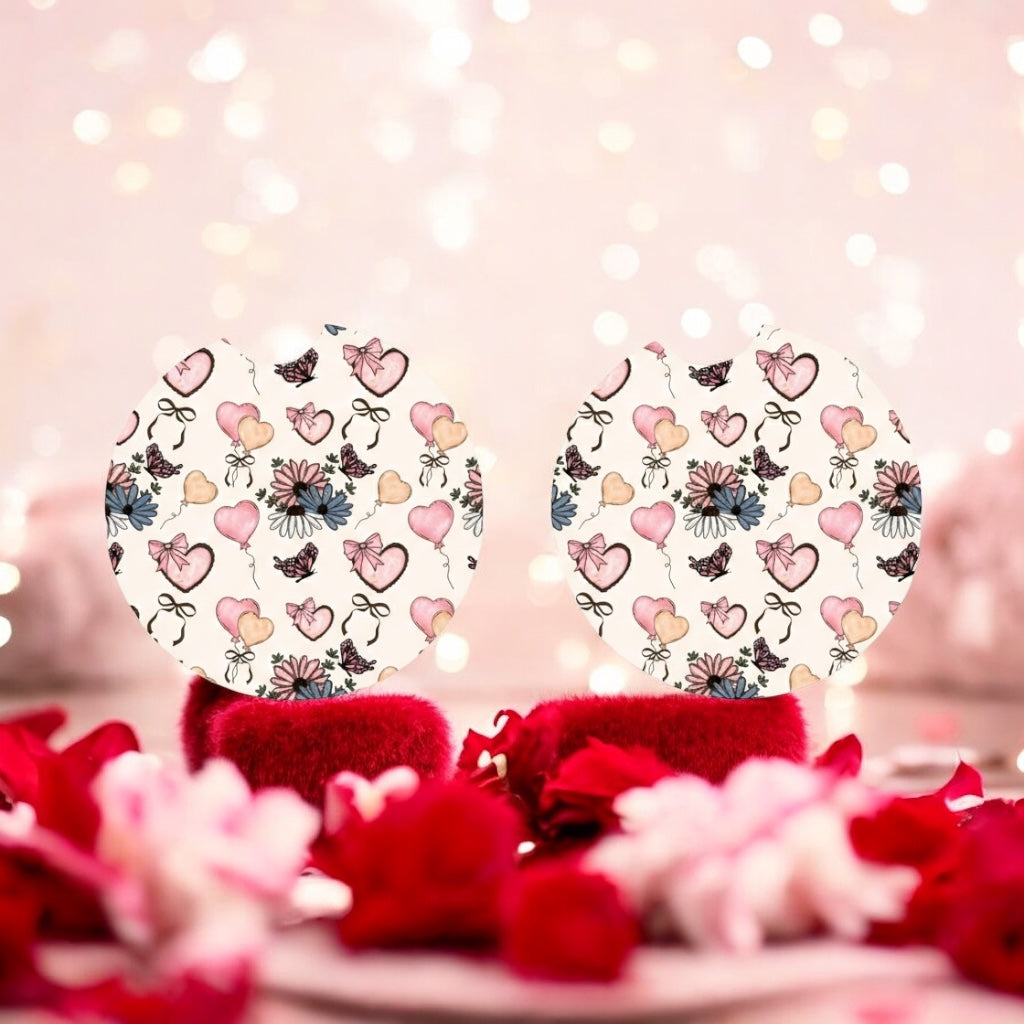 Coquette Valentine Car Coasters