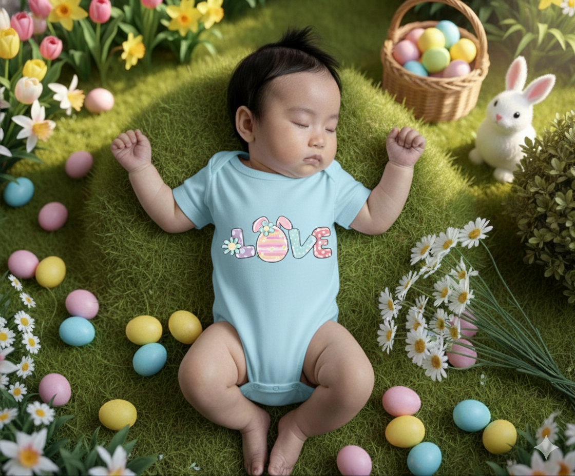 Love. Easter Baby Onesie