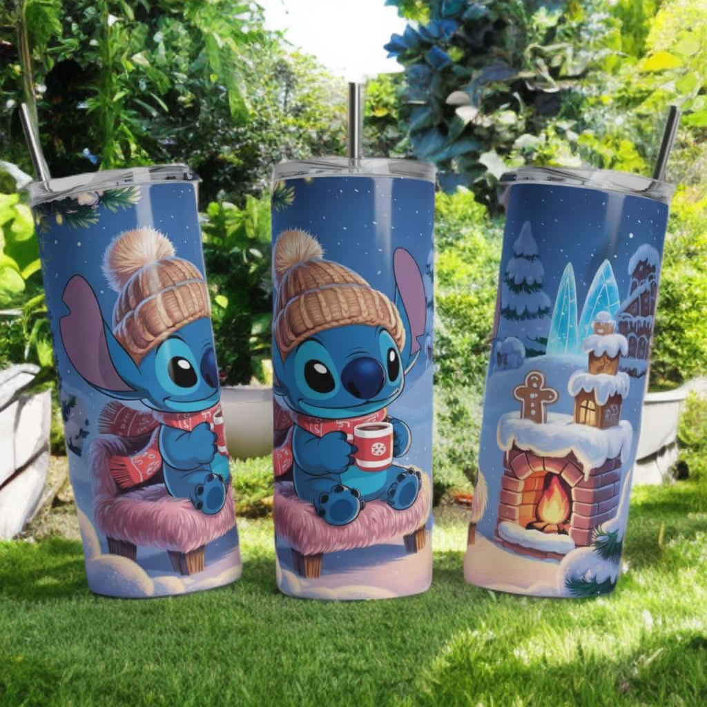 Stitch Christmas 20oz Tumbler – Holiday Disney Drinkware
