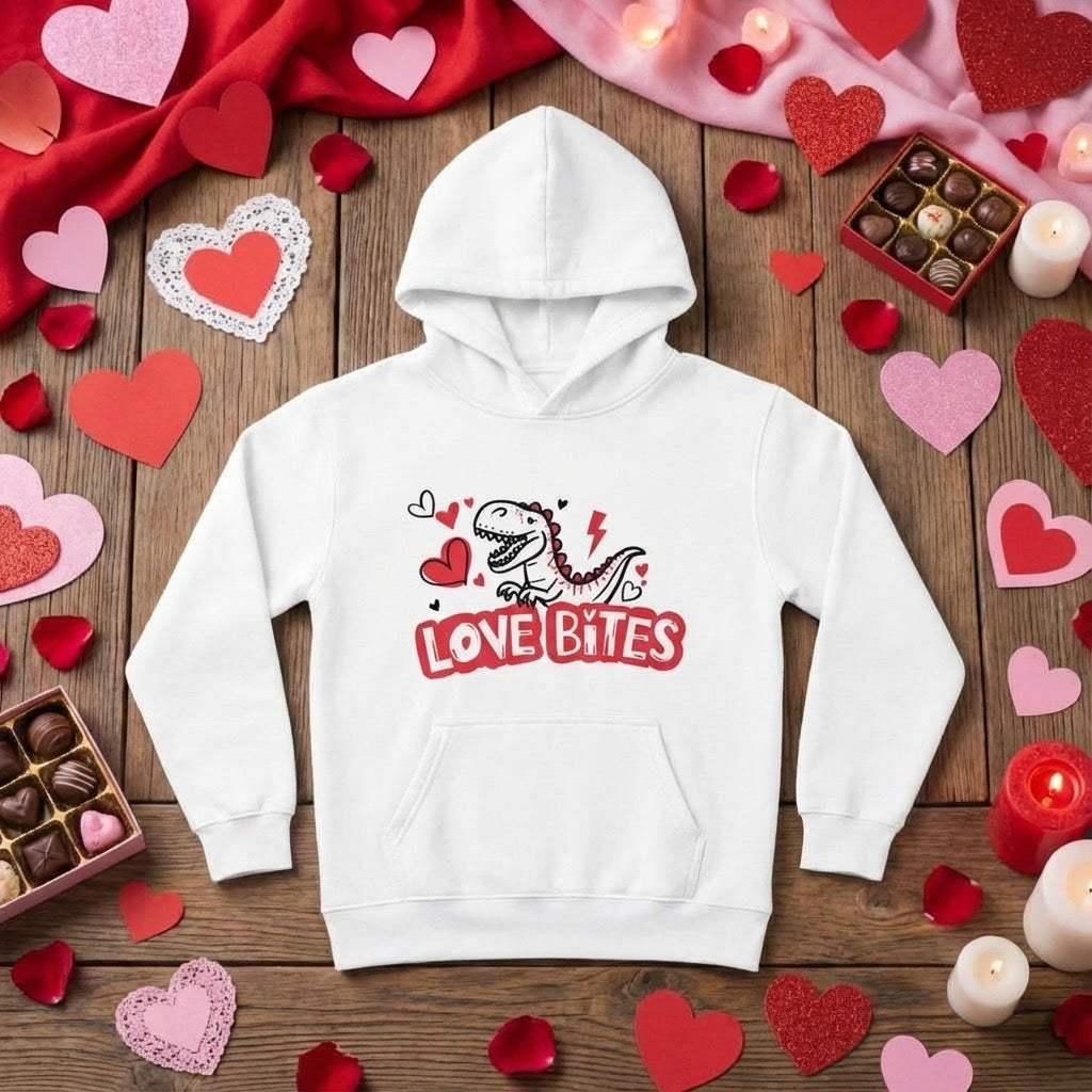 Love Bites Kids Hoodie – Cute Valentine’s Sweatshirt