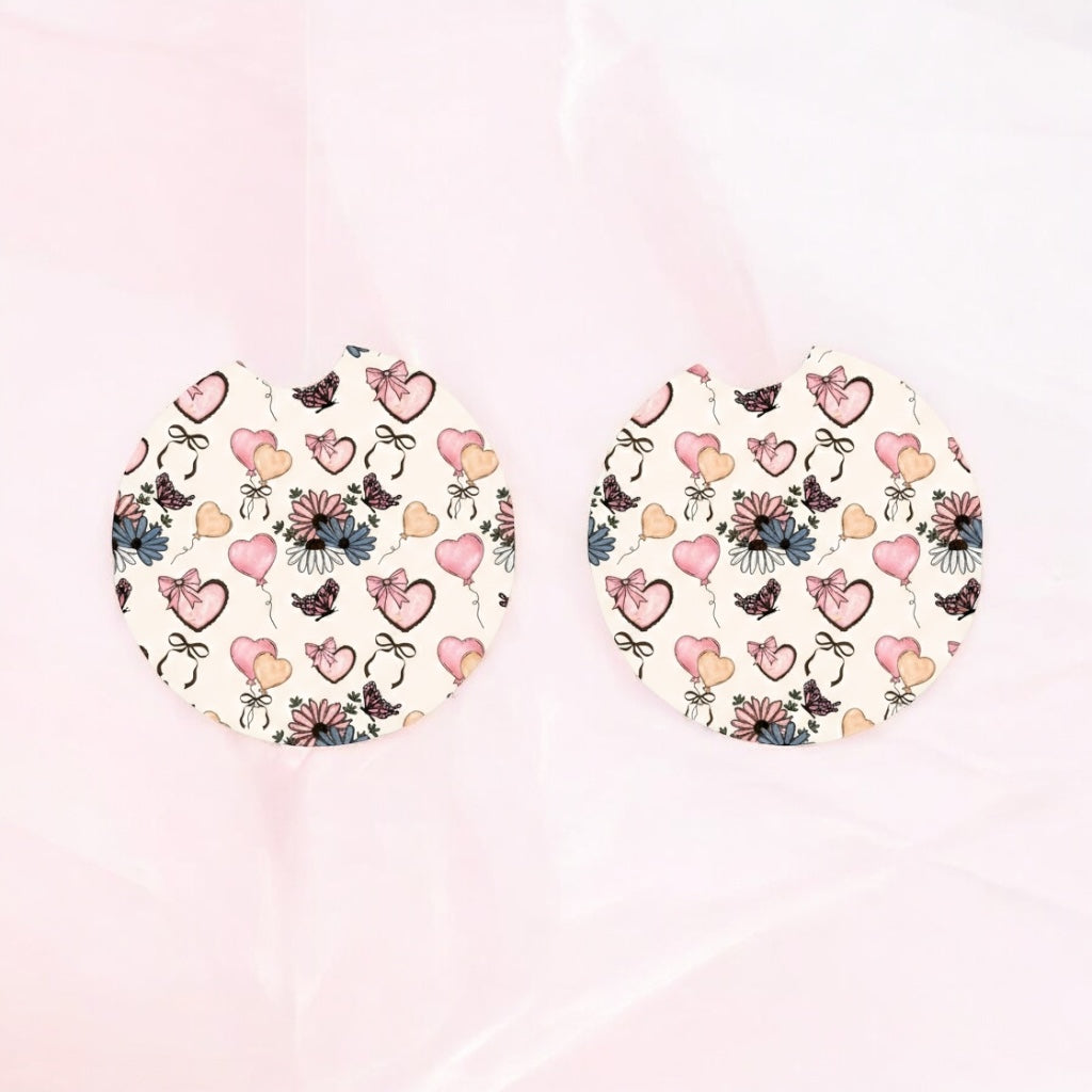 Coquette Valentine Car Coasters