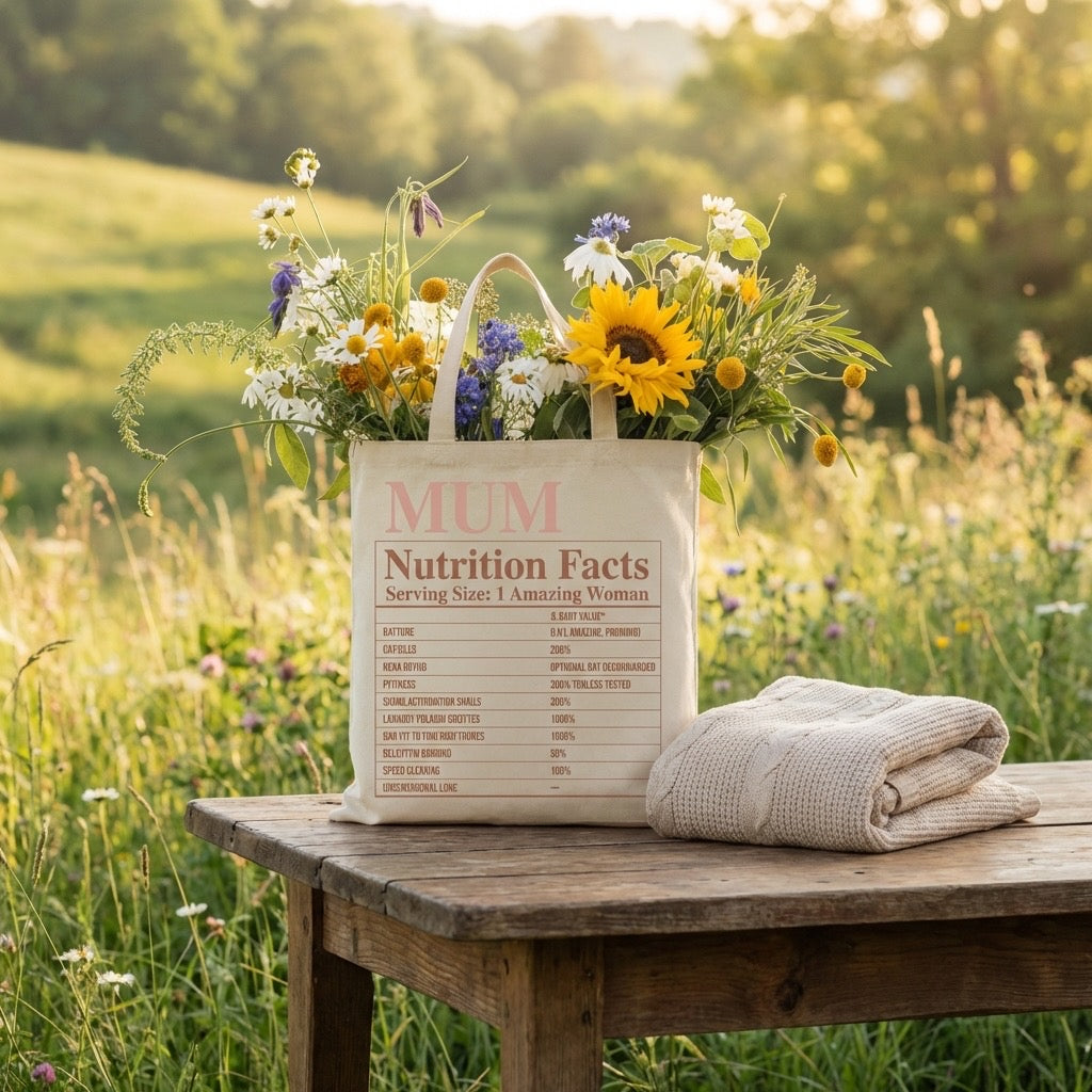 Mum Nutrition Facts Tote Bag
