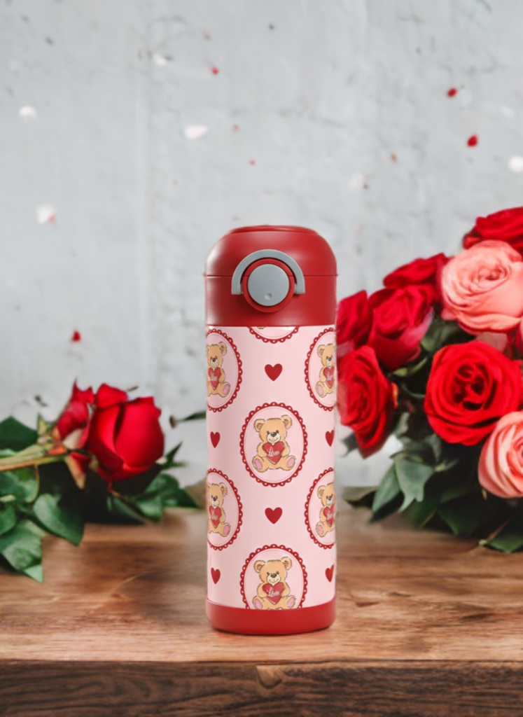 Valentine Teddy Bear Kids Tumbler