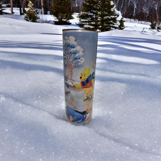 Winnie The Pooh Christmas Tumbler- 20oz Holiday Tumbler